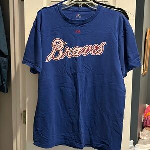 Atlanta Braves Retro Dale Murphy Short Sleeve Blue Majestic